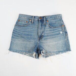 Madewell The Dadjean Denim Cutoff Jean Short Medium Wash  - Size 27